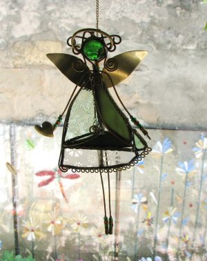 Anđeo-ukras za prozor zelena